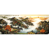 楊銘昌 小八尺《富水長流》 安徽山水畫研究協(xié)會理事