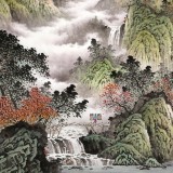 【已售】何華賢 小六尺《江山平遠入新秋》 潁淮書畫名家