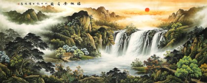 【已售】楊銘昌 小八尺《福地安居圖》 安徽山水畫研究協(xié)會(huì)理事