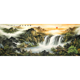 【已售】楊銘昌 小八尺《福地安居圖》 安徽山水畫研究協(xié)會(huì)理事