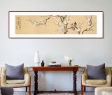 【已售】皇甫小喜 四尺對開《玉潔冰清》 河南著名花鳥畫家