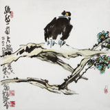 王永剛 指墨作品《幽鳥(niǎo)一自占梅花》 國(guó)家一級(jí)美術(shù)師（詢價(jià)）