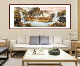 【已售】楊銘昌 小六尺《旭日東升》 安徽山水畫(huà)研究協(xié)會(huì)理事