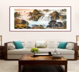 【已售】楊銘昌 小六尺《源遠流長》 安徽山水畫研究協(xié)會理事