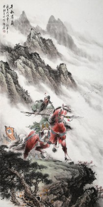 【已售】鄒本財 四尺《忠義千秋》公主嶺市美協(xié)常務(wù)副主席