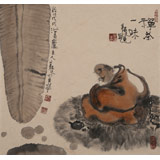 【已售】郭廷 三尺斗方《禪茶一味》 河北省美協(xié)會(huì)員（詢價(jià)）