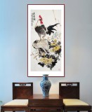 【已售】梁景欣 三尺《大吉圖》 學院派畫家