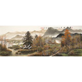 【已售】周佑林 小六尺《無邊秋意》廣西美協(xié)會員 格調(diào)清雅 意境優(yōu)美