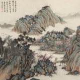 【已售】吳顯剛 四尺斗方《春山圖》 貴州七星關(guān)美協(xié)主席