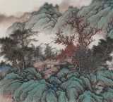 【已售】吳顯剛 四尺對開《溪山漁歸》 貴州七星關(guān)美協(xié)主席