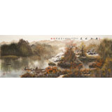 周佑林 小六尺《秋江曉景》微信（詢價(jià)）價(jià)優(yōu)