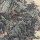 吳顯剛卡紙團(tuán)扇《攜琴訪友》 貴州七星關(guān)美協(xié)主席