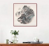 吳顯剛卡紙團(tuán)扇《深山訪仙》 貴州七星關(guān)美協(xié)主席