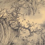 吳顯剛卡紙團扇《湖山泛舟》 貴州七星關美協(xié)主席