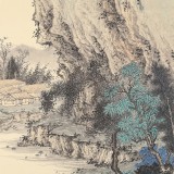 【已售】吳顯剛卡紙團(tuán)扇《山邨會(huì)友》 貴州七星關(guān)美協(xié)主席