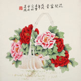 凌雪 三尺斗方《花開富貴》 北京美協(xié)會員