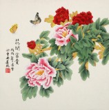 【已售】凌雪 三尺斗方《花開富貴》 北京美協(xié)會員