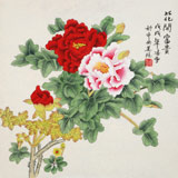 凌雪 三尺斗方《花開富貴》 北京美協(xié)會(huì)員