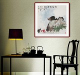 向士平 四尺斗方《靜觀魚樂》 三峽大學(xué)藝術(shù)學(xué)院教授