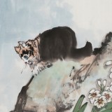 向士平 四尺斗方《靜觀魚樂》 三峽大學(xué)藝術(shù)學(xué)院教授