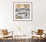 【已售】何一鳴 三尺斗方《雪晴》 冰雪畫派畫家 師從于志學(xué)