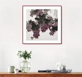 向士平 四尺斗方《一架葡萄滿院香》 三峽大學藝術學院教授