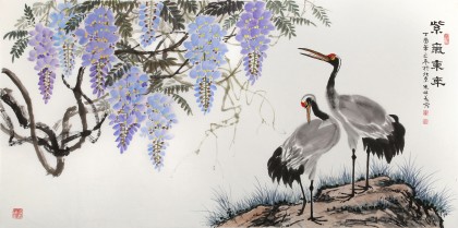 【已售】朱祖義 四尺《紫氣東來》 中國老子書畫院副院長