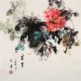 【已售】尹和平 四尺斗方《富貴》 當(dāng)代鄉(xiāng)土童趣繪畫名家