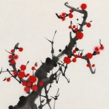 【已售】安徽美協(xié)何華賢四尺斗方《寒梅報春》