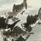 王永剛 四尺斗方《噬月圖》 國家一級(jí)美術(shù)師