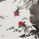 梁景欣 四尺斗方《金玉滿堂》 學(xué)院派畫(huà)家