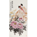 梁景欣 三尺《富貴長壽》 學(xué)院派畫家