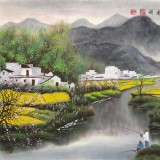 【已售】周佑林 四尺《桃紅樹綠花草香》廣西美協(xié)會員 格調(diào)清雅 意境優(yōu)美