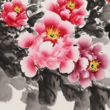  王偉寧《國色天香》 青年書畫才俊 河南美協(xié)會員