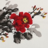 【已售】王偉寧 四尺斗方《大富貴》 青年書畫才俊 河南美協(xié)會(huì)員