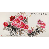 【已售】河南美協(xié)會員 王偉寧四尺《花開富貴》