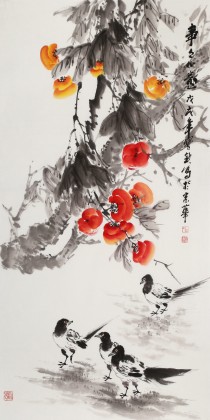 王寶欽 四尺《事事如意》當(dāng)代花鳥牡丹畫名家（詢價(jià)）