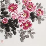 王寶欽 四尺《金雞獨立》當代花鳥牡丹畫名家（詢價）