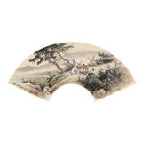 【已售】鄒本財 卡紙扇面《天朗氣清春正好》 公主嶺市美協(xié)常務(wù)副主席