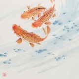 梁景欣 三尺《六順呈祥》 學(xué)院派畫家