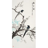 梁景欣 三尺《報(bào)春圖》 學(xué)院派畫家