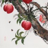 黃藝三尺風(fēng)水吉利國畫《長壽圖》