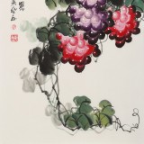 【已售】黃藝三尺風(fēng)水吉利國畫《碩果累累》