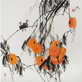 【已售】苗雨 四尺斗方《萬事如意》 遼寧工美教授 師從吳冠中