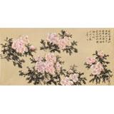 皇甫小喜 四尺《牡丹真國色 花開動京城》 河南著名花鳥畫家