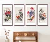 邢書波 四條屏《春夏秋冬》 中美協(xié)會員 清華美院創(chuàng)作班導(dǎo)師（詢價）