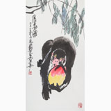 王永剛 三尺《得壽圖》 78歲國家一級(jí)美術(shù)師