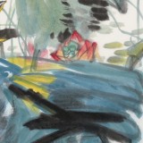 【已售】王永剛 四尺斗方《荷塘雙棲》 78歲國家一級美術(shù)師 太行畫院院長