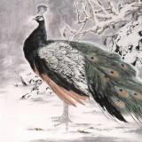 【已售】陳薪名《清寒》代表作精品 第六屆全國花鳥畫展金獎獲得者 已裱軸 出版物原作