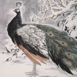 【已售】陳薪名《清寒》代表作精品 第六屆全國花鳥畫展金獎獲得者 已裱軸 出版物原作